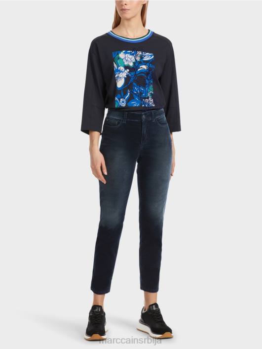 силаа фармерке са пет џепова Marc Cain D688544 поноћно плава одећу