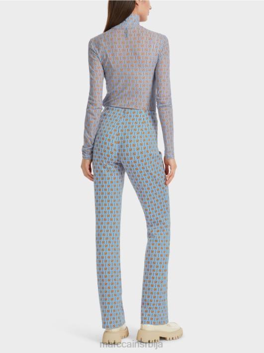 панталоне фредерица са графичким принтом Marc Cain D688554 тамно летње небо одећу