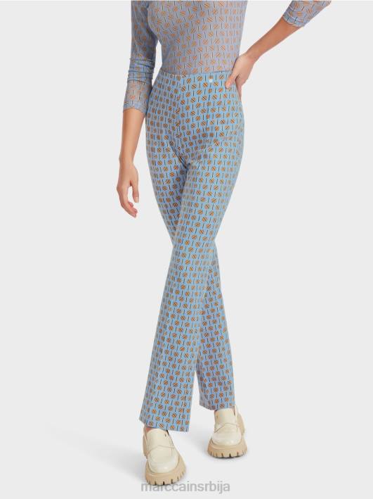 панталоне фредерица са графичким принтом Marc Cain D688554 тамно летње небо одећу