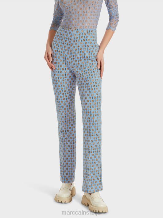 панталоне фредерица са графичким принтом Marc Cain D688554 тамно летње небо одећу