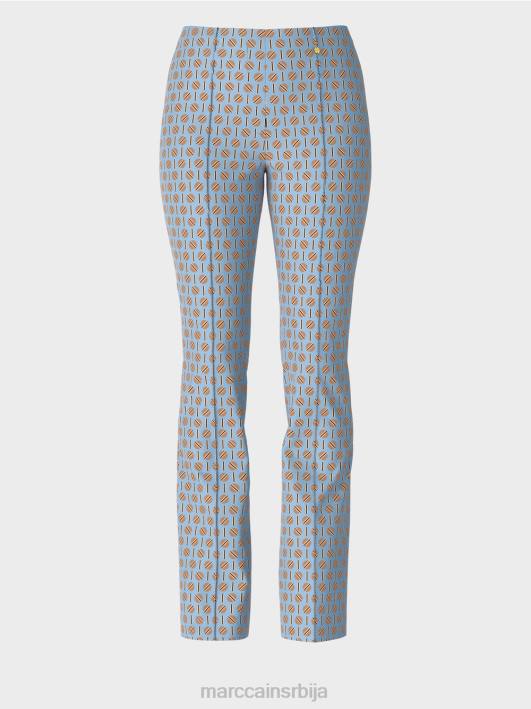 панталоне фредерица са графичким принтом Marc Cain D688554 тамно летње небо одећу