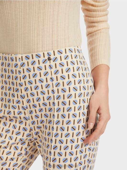 панталоне фредерица са графичким принтом Marc Cain D688555 тамна крема одећу