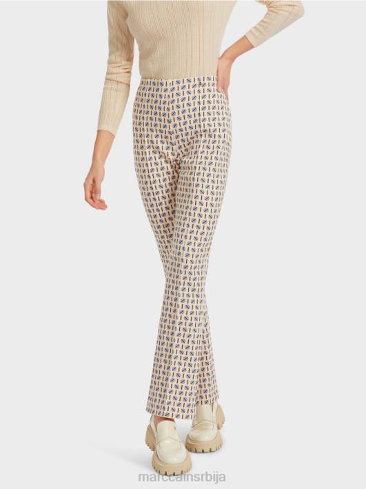 панталоне фредерица са графичким принтом Marc Cain D688555 тамна крема одећу