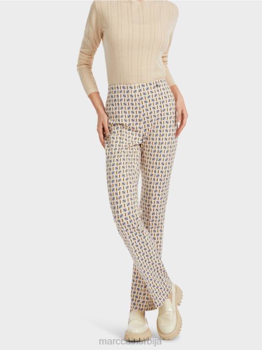 панталоне фредерица са графичким принтом Marc Cain D688555 тамна крема одећу