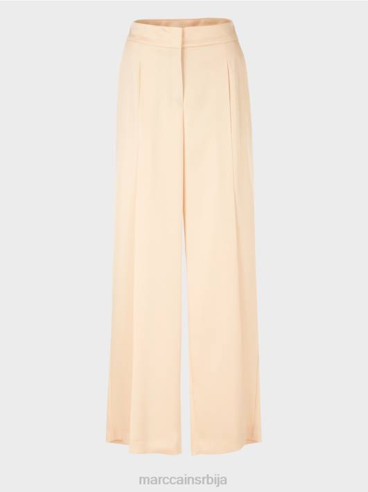 плисиране вицхита панталоне са широким ногавицама Marc Cain D688557 тамна крема одећу