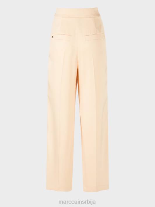 плисиране вицхита панталоне са широким ногавицама Marc Cain D688557 тамна крема одећу
