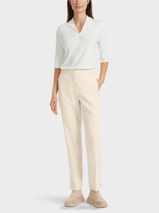 панталоне фусхун са бочним прорезима Marc Cain D688559 мека месечева стена одећу