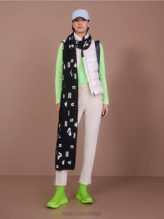 панталоне фусхун са бочним прорезима Marc Cain D688559 мека месечева стена одећу