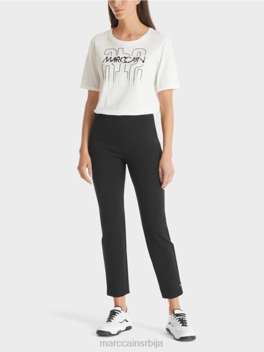 софиа панталоне од растегљиве тканине Marc Cain D688563 црн одећу
