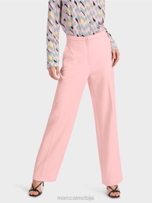 широке ногавице наборане панталоне вукари Marc Cain D688584 меки пудер розе одећу