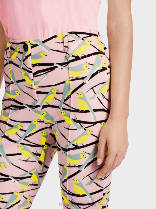 бирд десигн панталоне Сиднеј Marc Cain D688586 меки пудер розе одећу