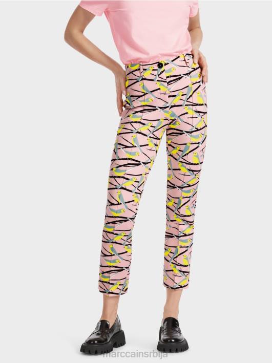 бирд десигн панталоне Сиднеј Marc Cain D688586 меки пудер розе одећу