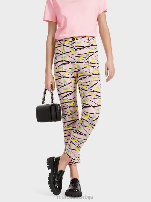 бирд десигн панталоне Сиднеј Marc Cain D688586 меки пудер розе одећу