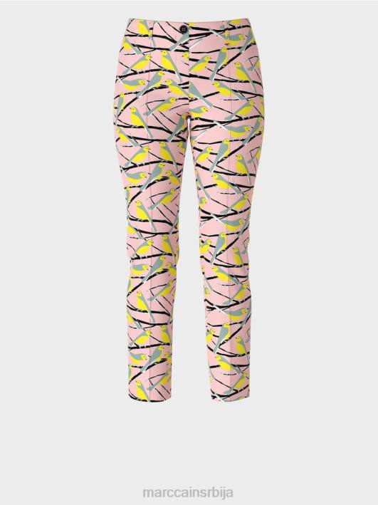 бирд десигн панталоне Сиднеј Marc Cain D688586 меки пудер розе одећу