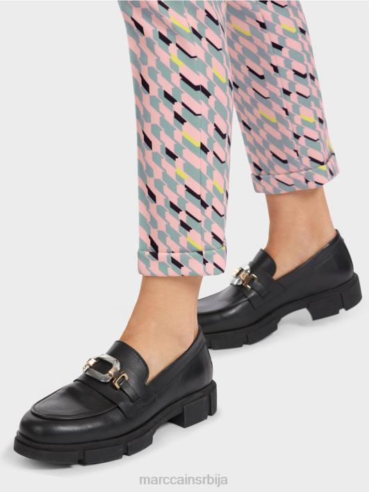 панталоне Сиднеј са графичким дизајном Marc Cain D688589 тамно небо плаво одећу