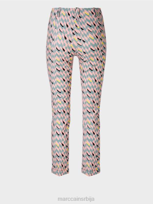 панталоне Сиднеј са графичким дизајном Marc Cain D688589 тамно небо плаво одећу