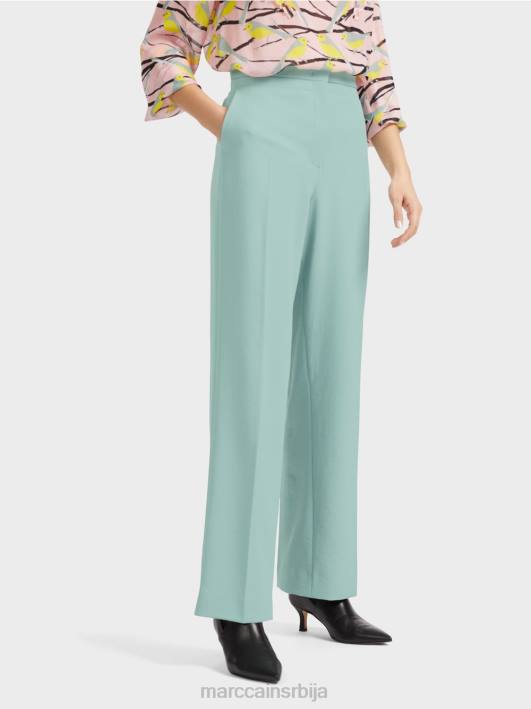 широке ногавице наборане панталоне вукари Marc Cain D688590 тамно небо плаво одећу