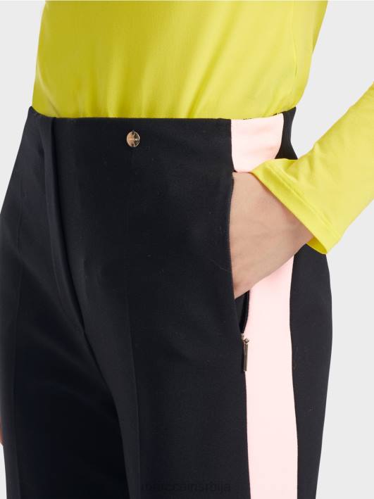 намотавање панталона са тракама од плетенице Marc Cain D688592 црн одећу