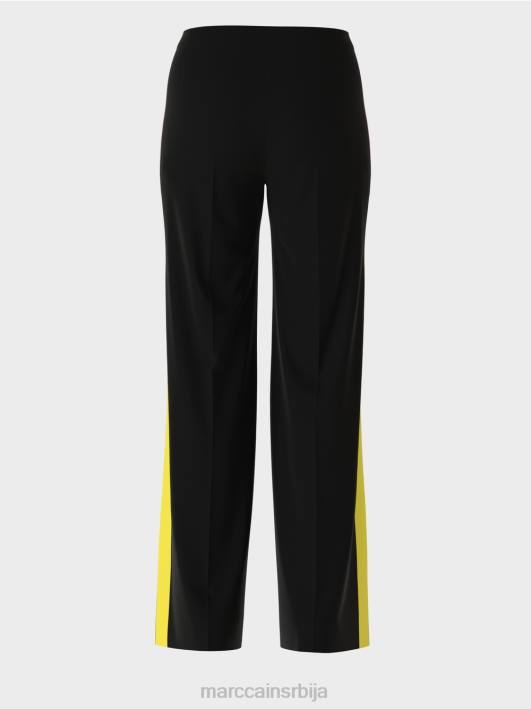 намотавање панталона са тракама од плетенице Marc Cain D688592 црн одећу
