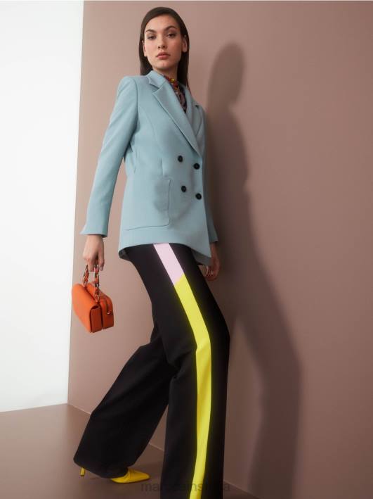 намотавање панталона са тракама од плетенице Marc Cain D688592 црн одећу