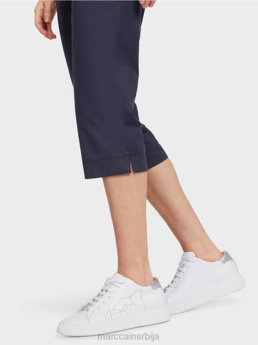 летње панталоне са еластичним појасом Marc Cain D688596 поноћно плава одећу