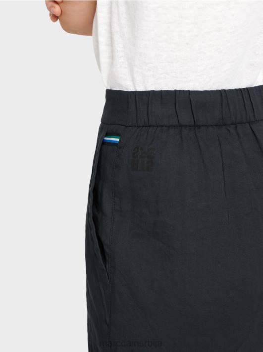 женствене кратке хлаче са растезљивим појасом Marc Cain D688603 поноћно плава одећу