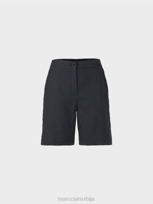 женствене кратке хлаче са растезљивим појасом Marc Cain D688603 поноћно плава одећу