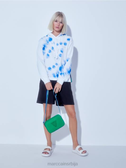 женствене кратке хлаче са растезљивим појасом Marc Cain D688603 поноћно плава одећу