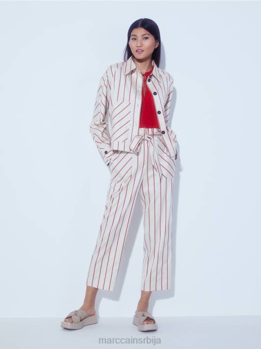 панталоне у стилу папирне кесе Marc Cain D688612 Бордо одећу