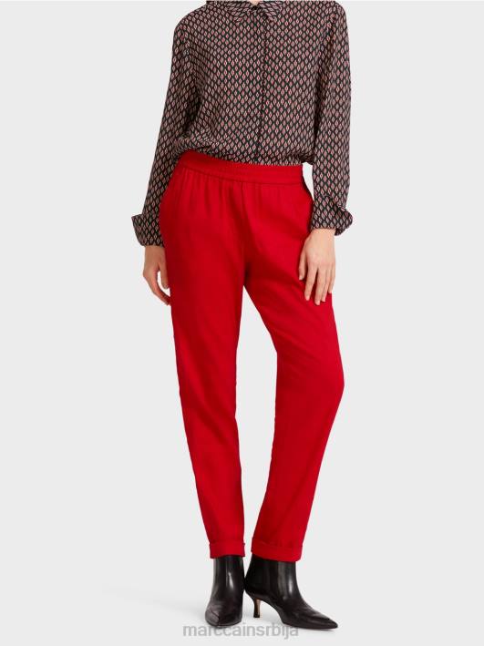 ланене панталоне са јоггер појасом Marc Cain D688613 Бордо одећу