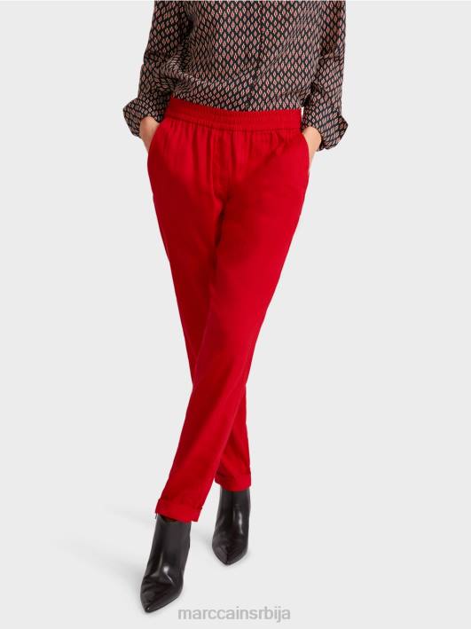ланене панталоне са јоггер појасом Marc Cain D688613 Бордо одећу
