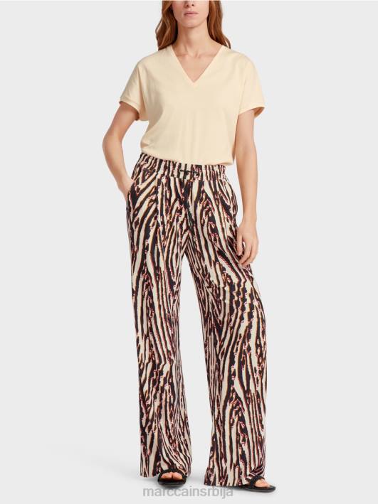 плисиране панталоне са јоггер појасом Marc Cain D688614 Бордо одећу