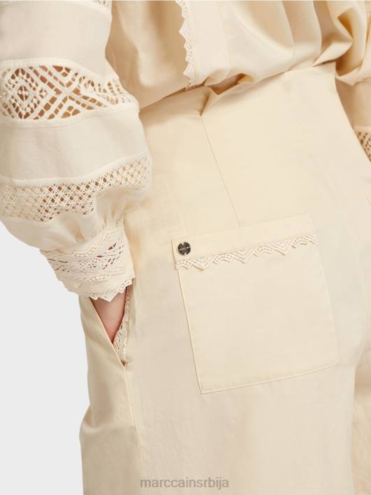 шортс са чипкастим рубом Marc Cain D688615 цреме одећу