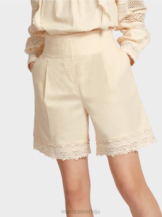 шортс са чипкастим рубом Marc Cain D688615 цреме одећу