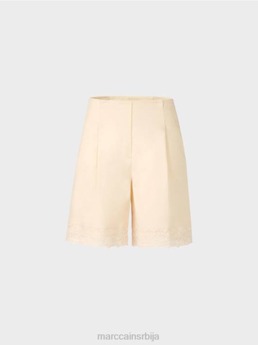 шортс са чипкастим рубом Marc Cain D688615 цреме одећу