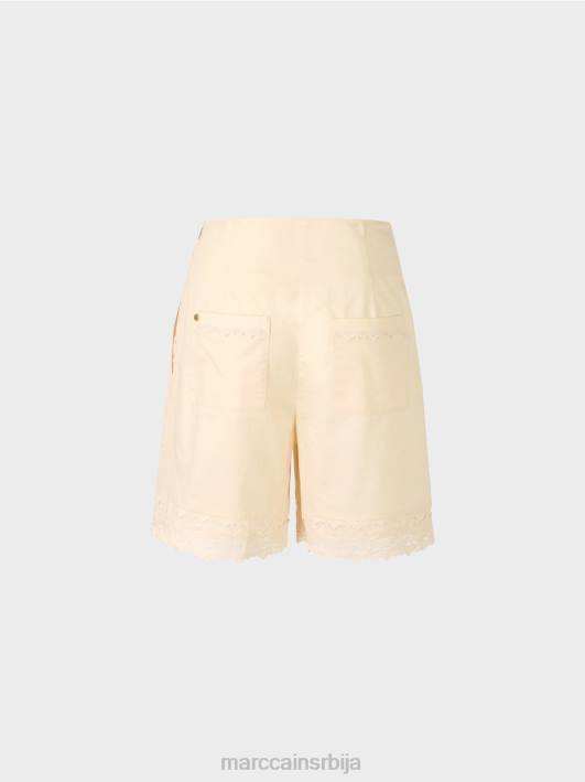 шортс са чипкастим рубом Marc Cain D688615 цреме одећу