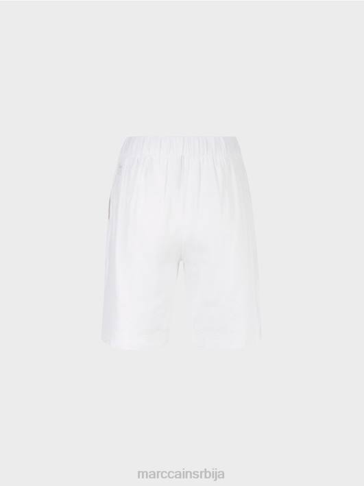 женствене кратке хлаче са растезљивим појасом Marc Cain D688622 бео одећу