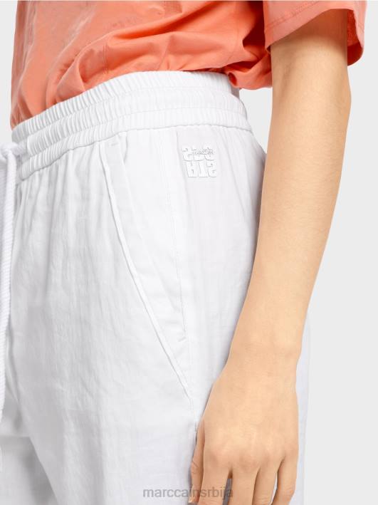 лежерне летње панталоне у мешавини лана Marc Cain D688626 бео одећу