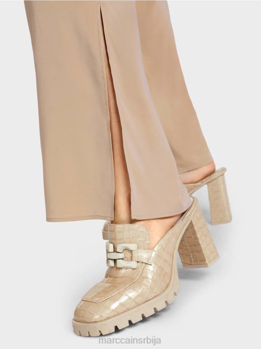 еластичне свилене панталоне Marc Cain D688632 дубок песак одећу