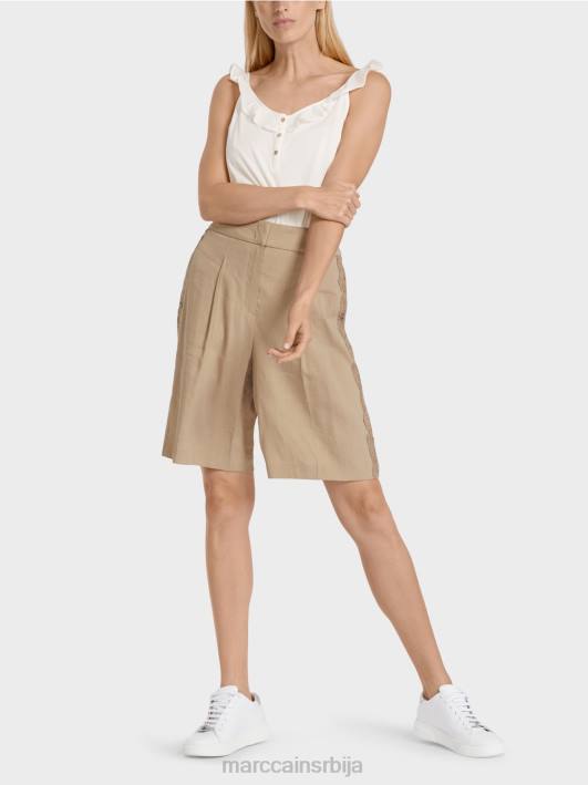 шортс са плетеницом од чипке Marc Cain D688636 дубок песак одећу