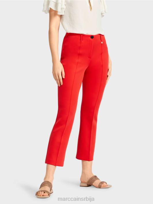 фредерица слим дрес панталоне Marc Cain D688643 ватрено црвено одећу