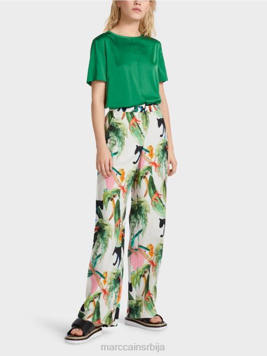 вукари панталоне са тропским мотивом Marc Cain D688650 прљаво бело одећу