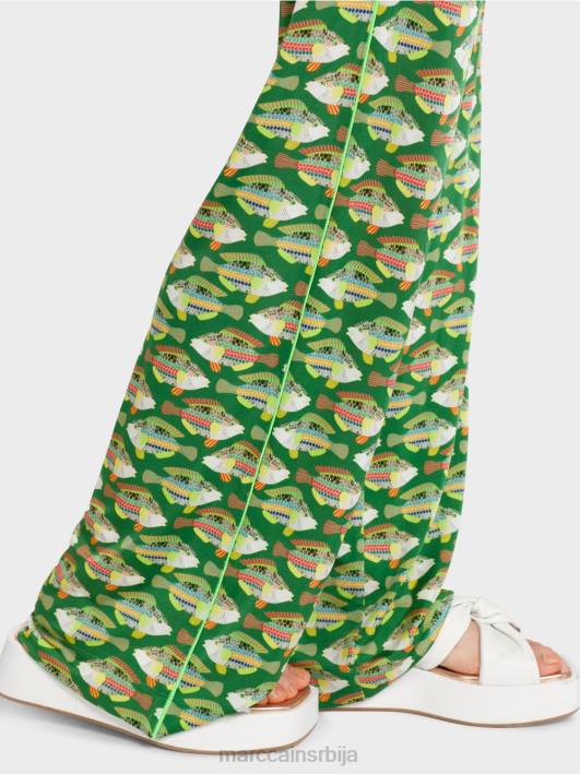 панталоне од вискозног дреса Варрингтон Marc Cain D688653 тамно зелена маховина одећу