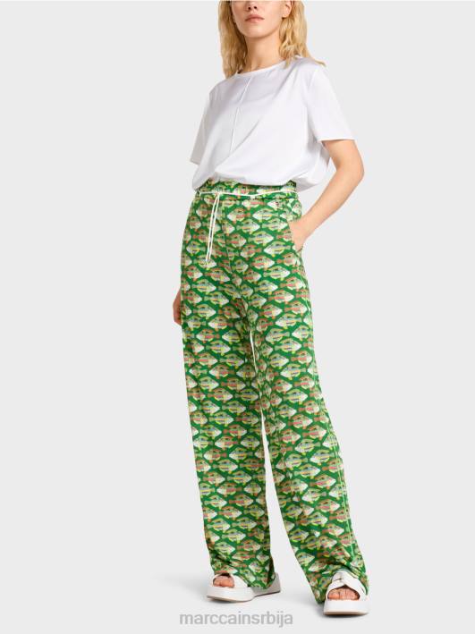 панталоне од вискозног дреса Варрингтон Marc Cain D688653 тамно зелена маховина одећу