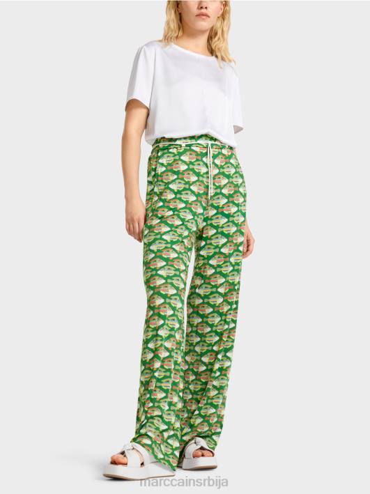 панталоне од вискозног дреса Варрингтон Marc Cain D688653 тамно зелена маховина одећу