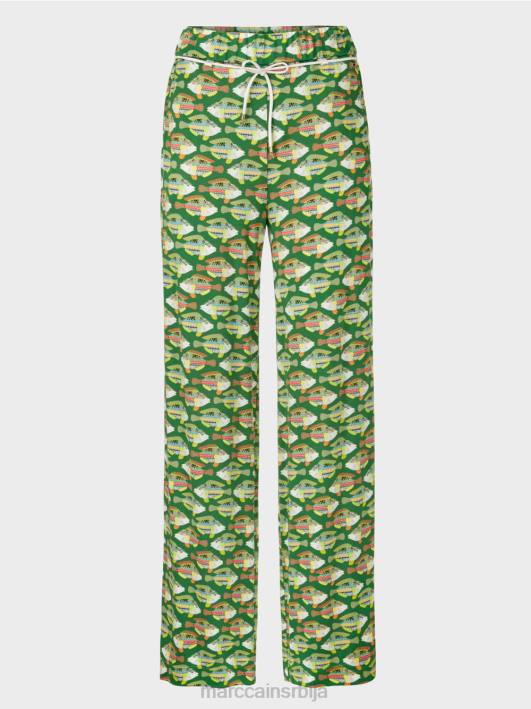 панталоне од вискозног дреса Варрингтон Marc Cain D688653 тамно зелена маховина одећу