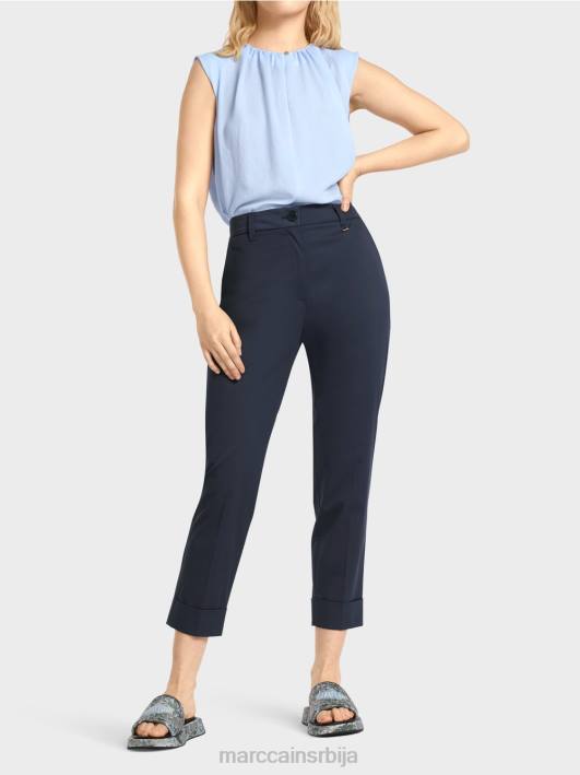 франца панталоне са набором и манжетном Marc Cain D688667 поноћно плава одећу
