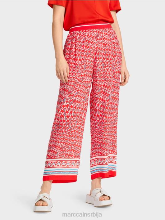 виттен панталоне у дизајну седамдесетих Marc Cain D688672 ватрено црвено одећу