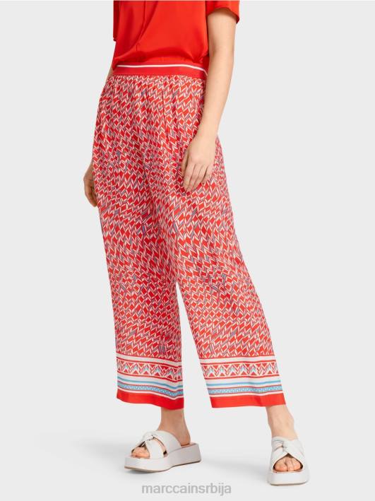 виттен панталоне у дизајну седамдесетих Marc Cain D688672 ватрено црвено одећу