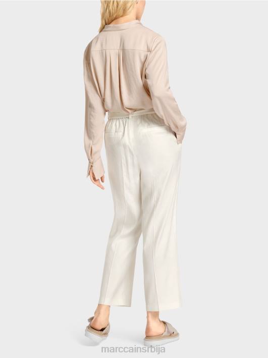 вардха панталоне у папирној врећици Marc Cain D688676 прљаво бело одећу